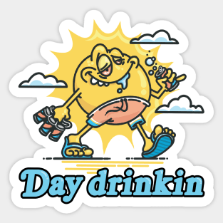 Day Drinking Sun Sticker